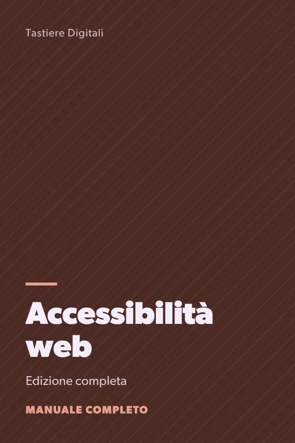 Copertina del manuale completo sull'accessibilità dei siti web